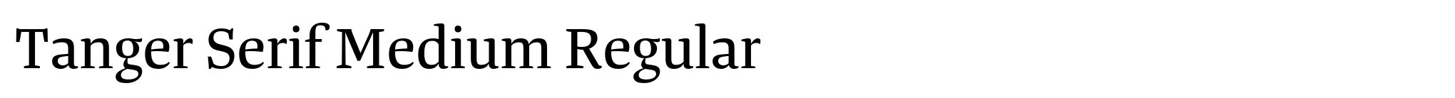 Tanger Serif Medium Regular image